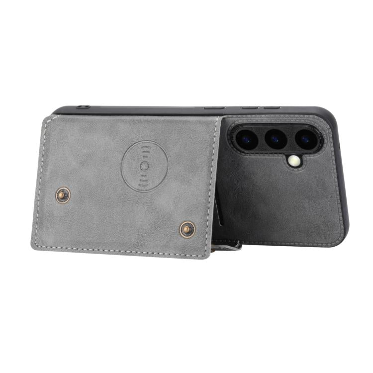For Samsung Galaxy S26 5G Double Buckle Card Slots Magnetic Phone Case