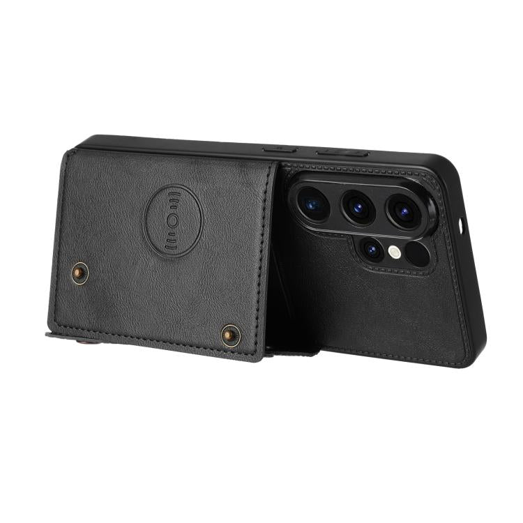 For Samsung Galaxy S26 Ultra 5G Double Buckle Card Slots Magnetic Phone Case