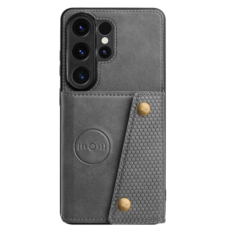 For Samsung Galaxy S26 Ultra 5G Double Buckle Card Slots Magnetic Phone Case