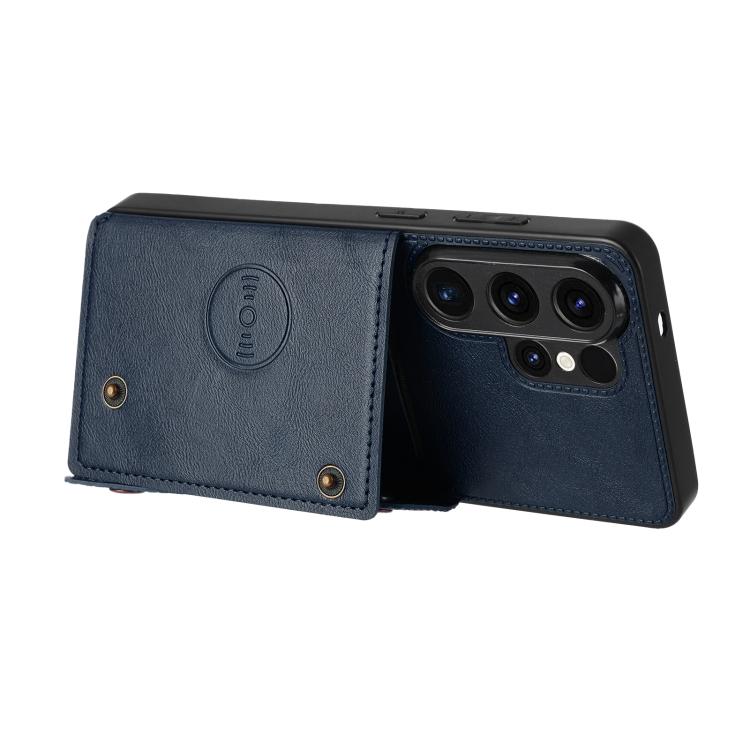 For Samsung Galaxy S26 Ultra 5G Double Buckle Card Slots Magnetic Phone Case