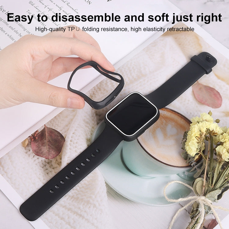 For OPPO Watch 41mm Smart Watch TPU Protective Case, Color:Black+Red