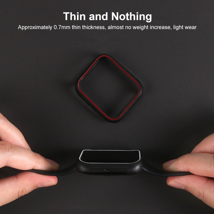 For OPPO Watch 41mm Smart Watch TPU Protective Case, Color:White+Red