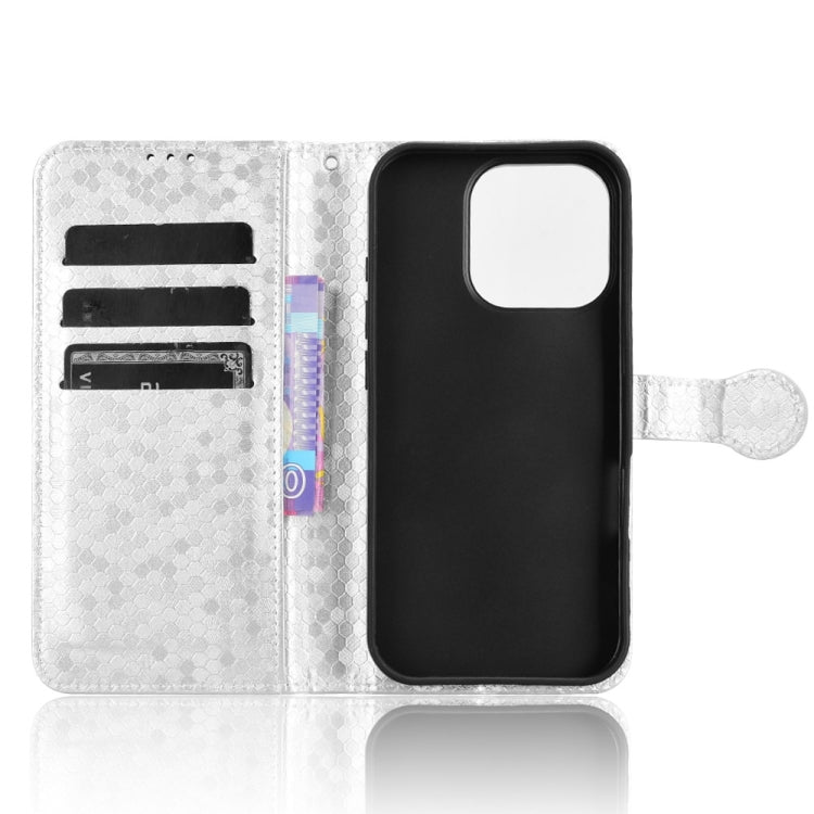 For iPhone 16 Pro Max Honeycomb Dot Texture Leather Phone Case