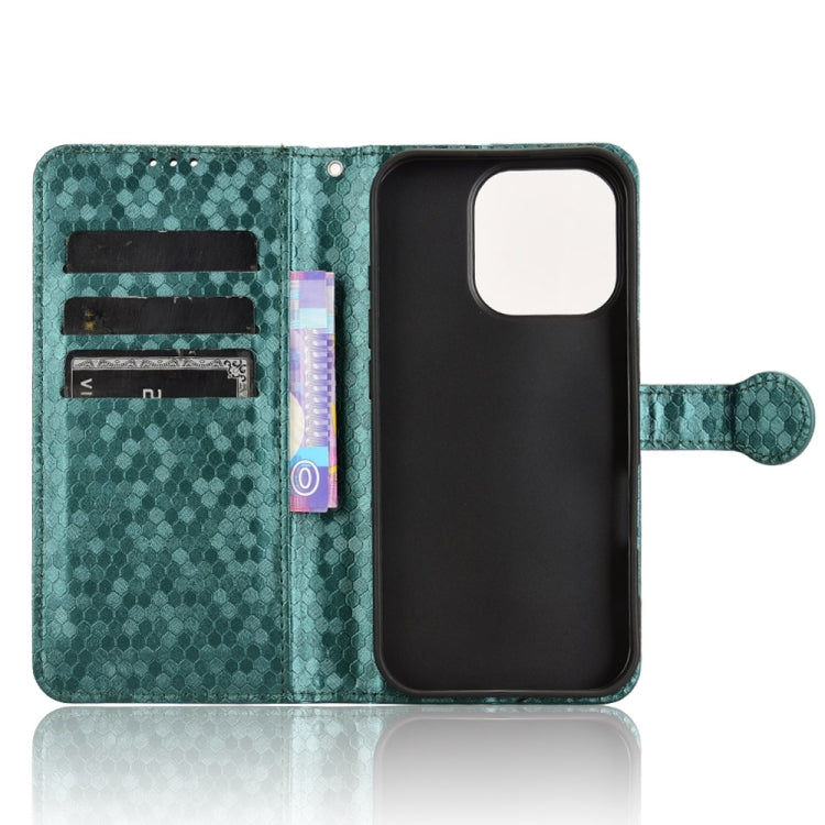 For iPhone 16 Pro Honeycomb Dot Texture Leather Phone Case