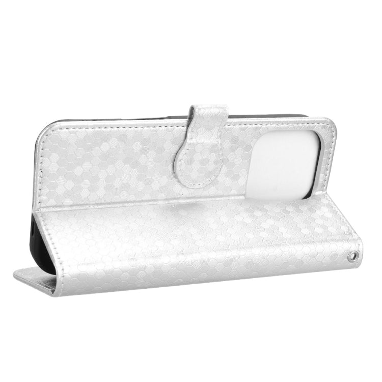 For iPhone 16 Pro Honeycomb Dot Texture Leather Phone Case