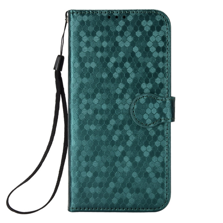 For iPhone 15 Plus Honeycomb Dot Texture Leather Phone Case