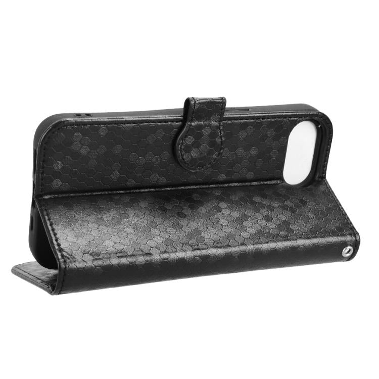 For iPhone 17e / 16e Honeycomb Dot Texture Leather Phone Case