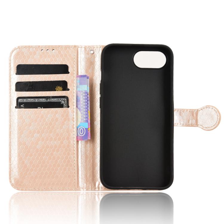For iPhone 17e / 16e Honeycomb Dot Texture Leather Phone Case