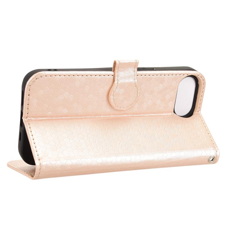 For iPhone 17e / 16e Honeycomb Dot Texture Leather Phone Case