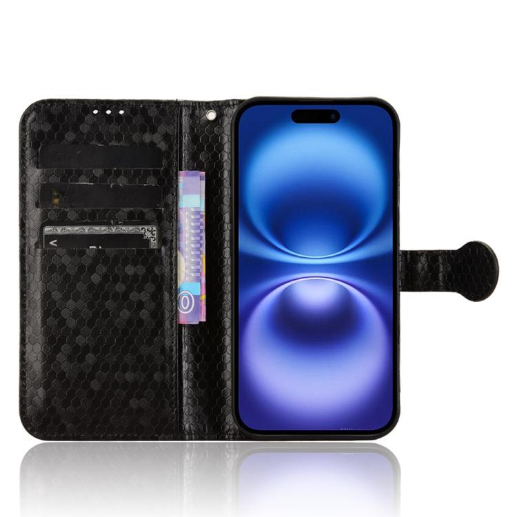 For iPhone 17 Honeycomb Dot Texture Leather Phone Case