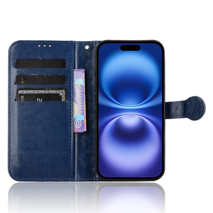 For iPhone 17 Honeycomb Dot Texture Leather Phone Case
