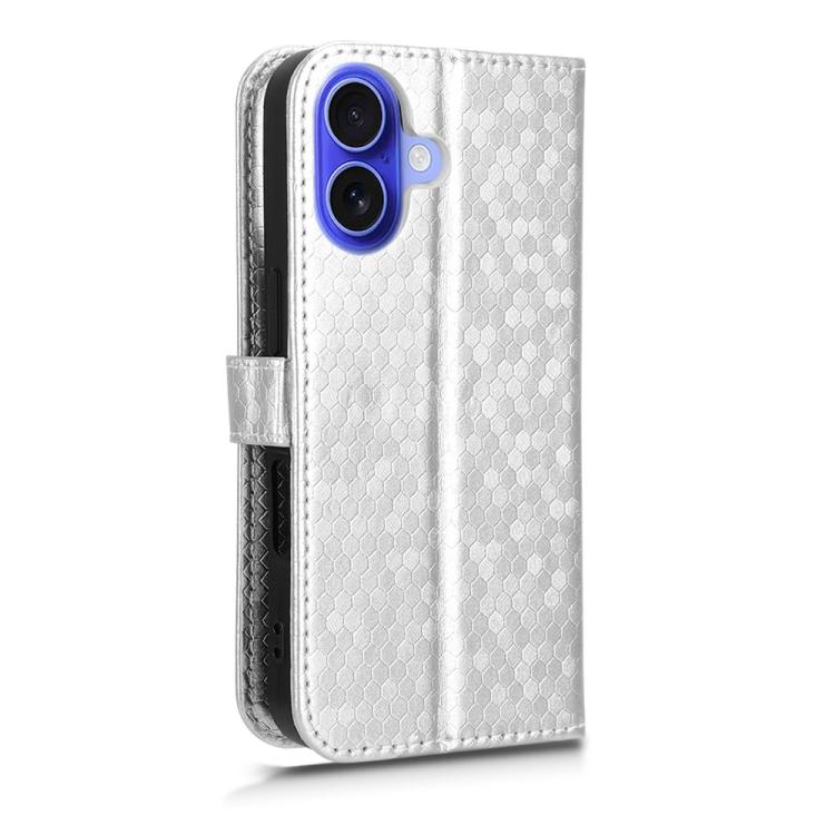 For iPhone 17 Honeycomb Dot Texture Leather Phone Case
