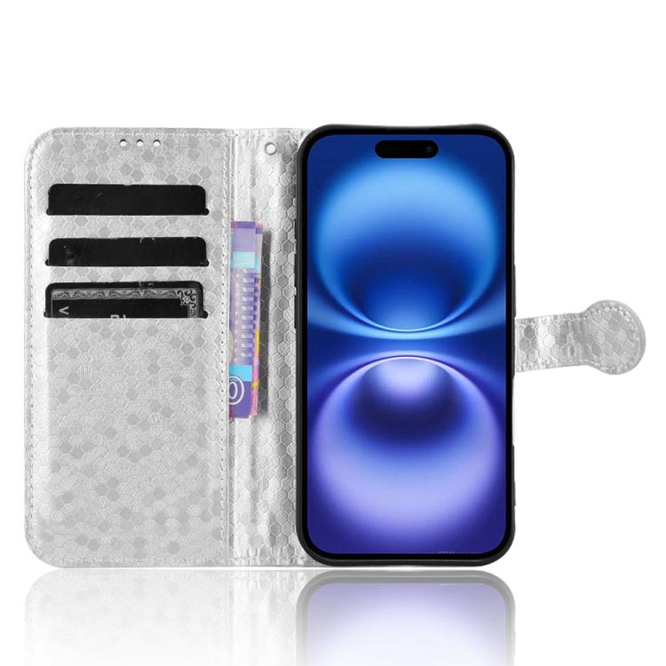For iPhone 17 Honeycomb Dot Texture Leather Phone Case