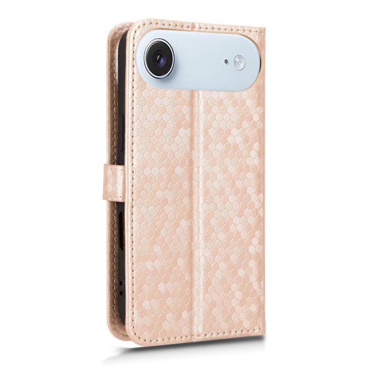 For iPhone Air Honeycomb Dot Texture Leather Phone Case