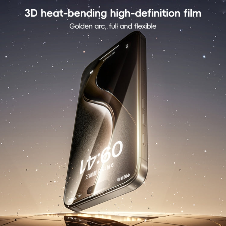 For iPhone 16 Plus Benks Black Gold Series 3D Heat Bending Full Glue Full Coverage HD Tempered Film