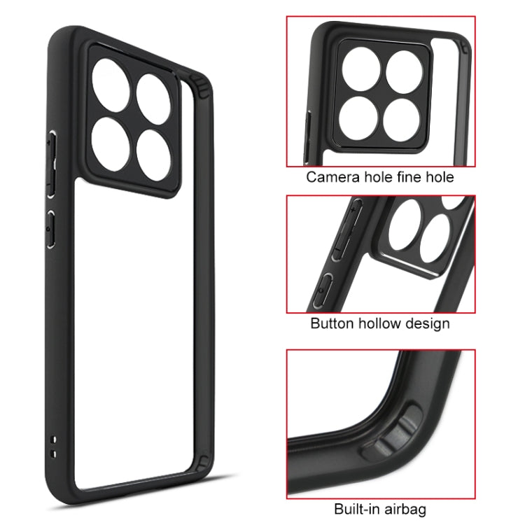 For Xiaomi 14T Pro Frosted TPU Hybrid Transparent PC Phone Case