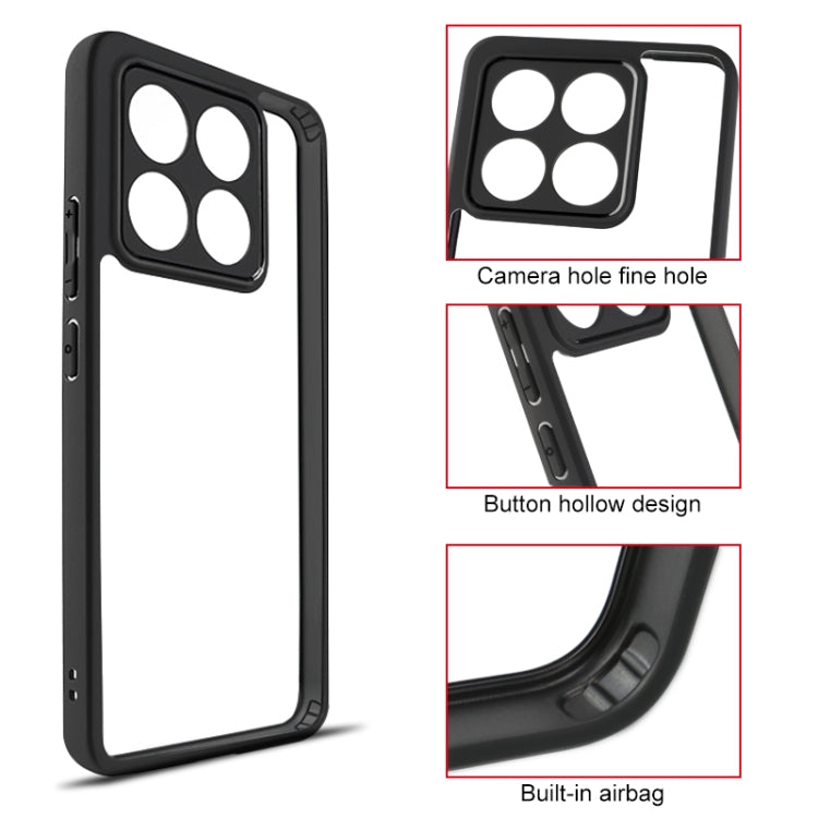 For Xiaomi 14T Frosted TPU Hybrid Transparent PC Phone Case