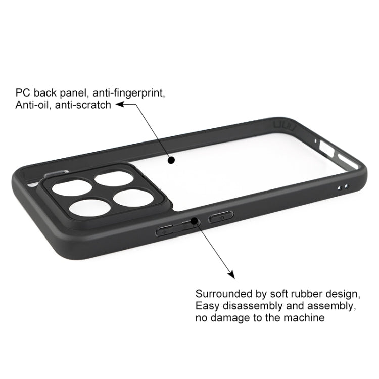 For Xiaomi 15 Pro Frosted TPU Hybrid Transparent PC Phone Case
