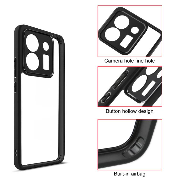 For Xiaomi Poco M7 Pro 5G Frosted TPU Hybrid Transparent PC Phone Case