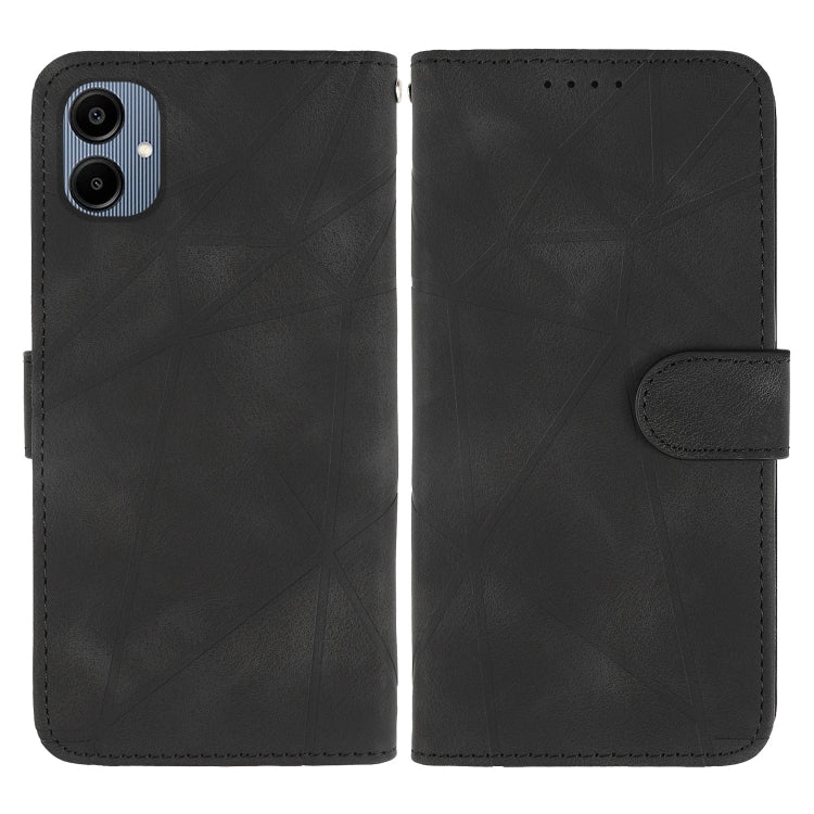 For Samsung Galaxy A06 4G Skin Feel Geometric Lines Leather Phone Case