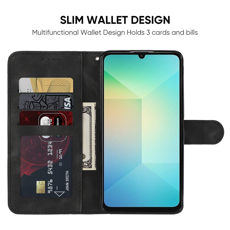 For Samsung Galaxy A06 4G Skin Feel Geometric Lines Leather Phone Case