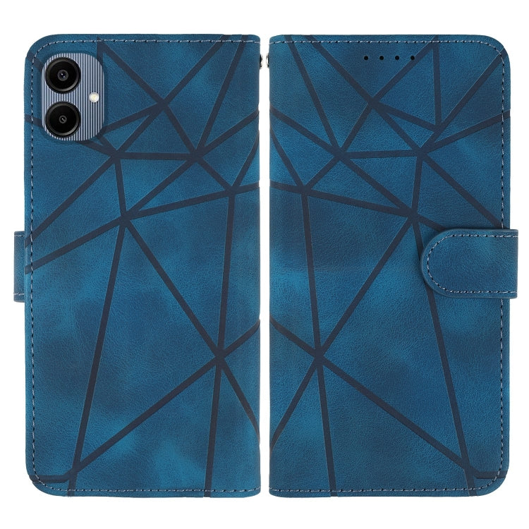 For Samsung Galaxy A06 4G Skin Feel Geometric Lines Leather Phone Case