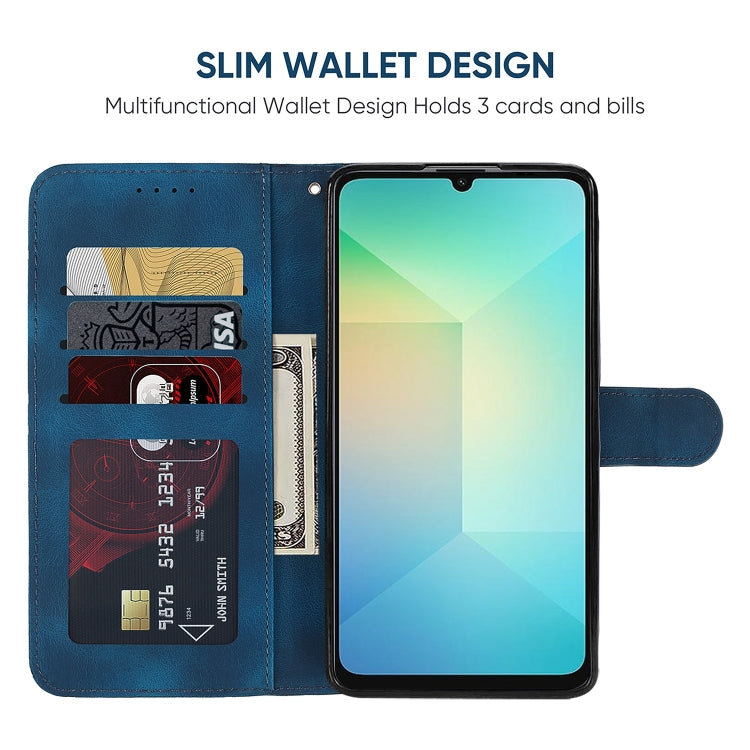 For Samsung Galaxy A06 4G Skin Feel Geometric Lines Leather Phone Case