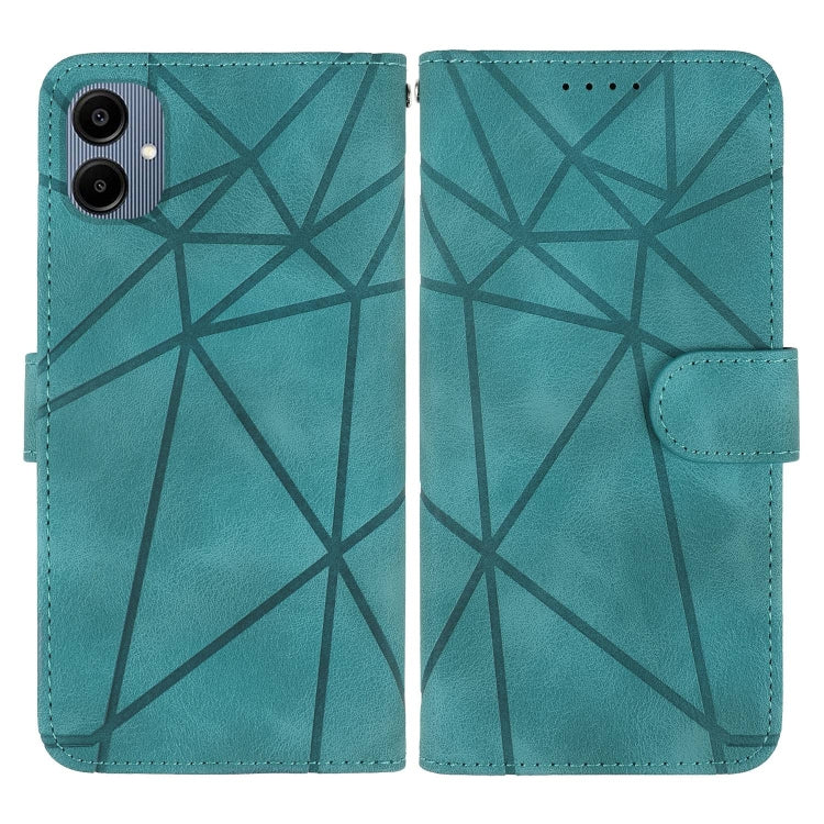 For Samsung Galaxy A06 4G Skin Feel Geometric Lines Leather Phone Case