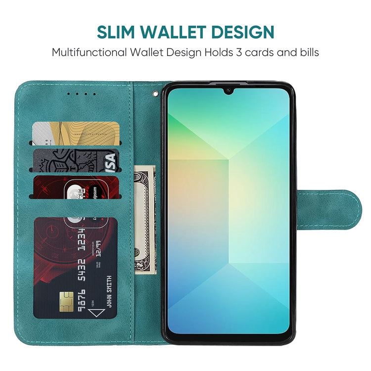 For Samsung Galaxy A06 4G Skin Feel Geometric Lines Leather Phone Case