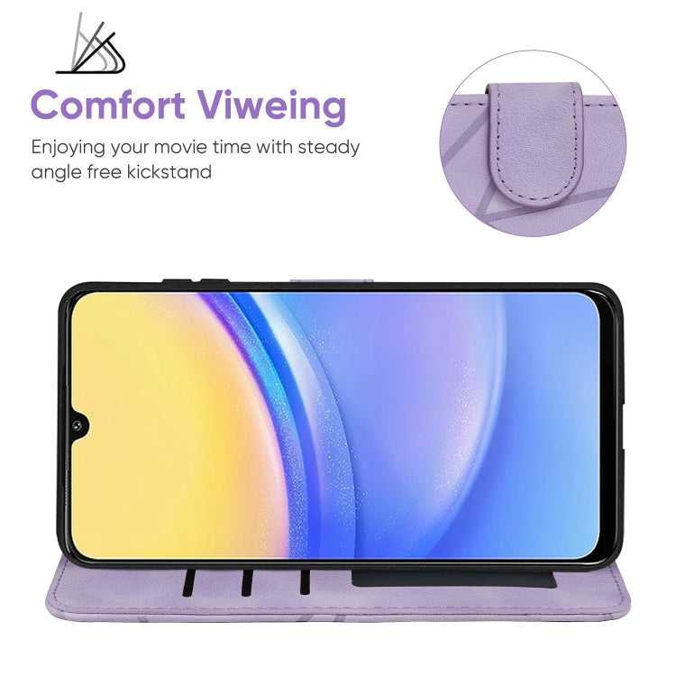 For Samsung Galaxy A16 5G Skin Feel Geometric Lines Leather Phone Case