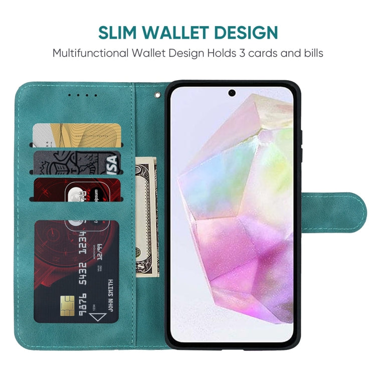 For Samsung Galaxy A36 / A56 5G Skin Feel Geometric Lines Leather Phone Case