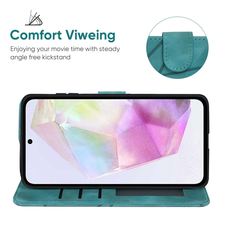 For Samsung Galaxy A36 / A56 5G Skin Feel Geometric Lines Leather Phone Case