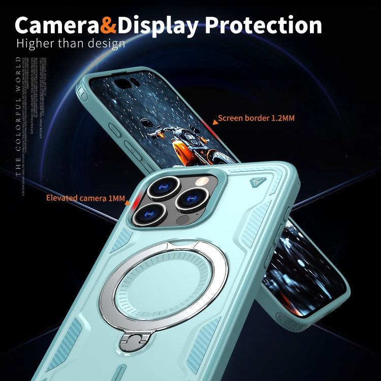For iPhone 13 Pro PC Hybrid TPU Armor MagSafe Ring Holder Phone Case