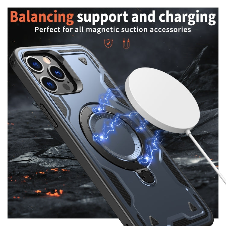 For iPhone 12 Pro Max PC Hybrid TPU Armor MagSafe Ring Holder Phone Case