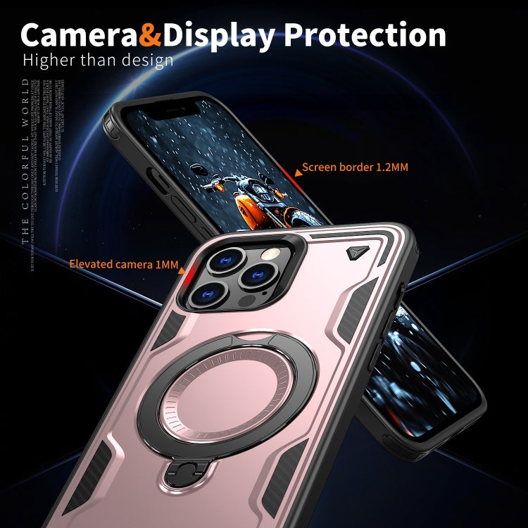 For iPhone 12 Pro Max PC Hybrid TPU Armor MagSafe Ring Holder Phone Case