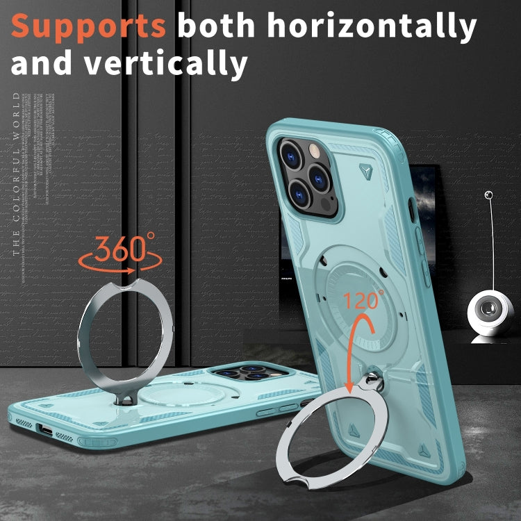 For iPhone 12 Pro PC Hybrid TPU Armor MagSafe Ring Holder Phone Case