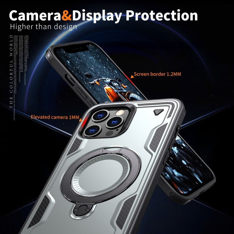 For iPhone 12 Pro PC Hybrid TPU Armor MagSafe Ring Holder Phone Case