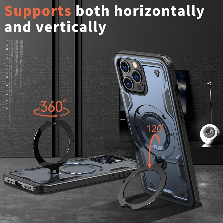 For iPhone 12 Pro PC Hybrid TPU Armor MagSafe Ring Holder Phone Case