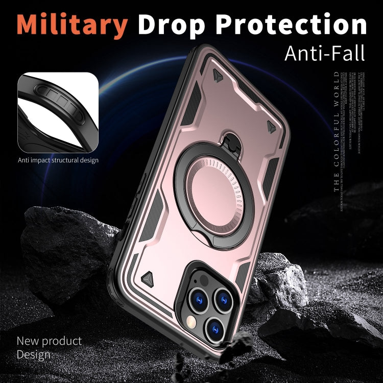 For iPhone 12 Pro PC Hybrid TPU Armor MagSafe Ring Holder Phone Case
