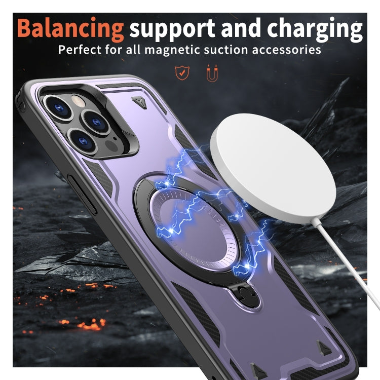 For iPhone 12 Pro PC Hybrid TPU Armor MagSafe Ring Holder Phone Case