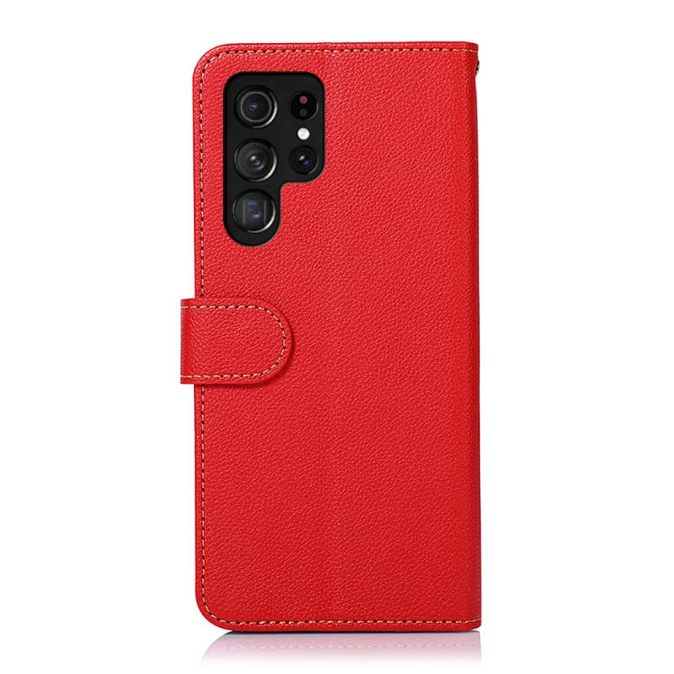 For Samsung Galaxy S25 Ultra KHAZNEH Litchi Texture Leather RFID Phone Case