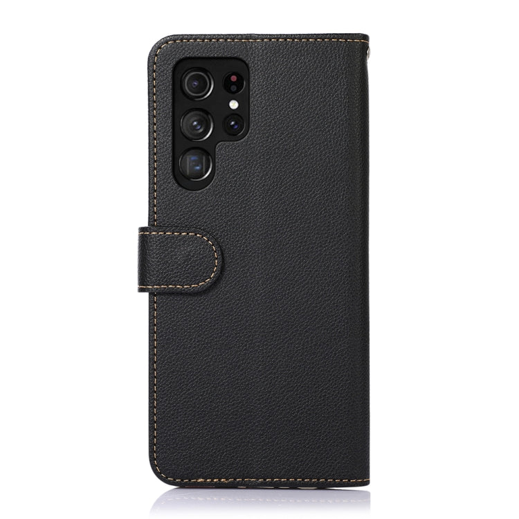 For Samsung Galaxy S25 Ultra KHAZNEH Litchi Texture Leather RFID Phone Case