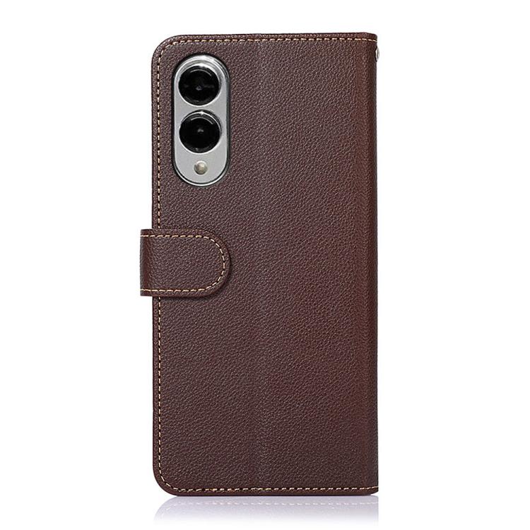 For Samsung Galaxy S25 Edge 5G KHAZNEH Litchi Texture Leather RFID Phone Case