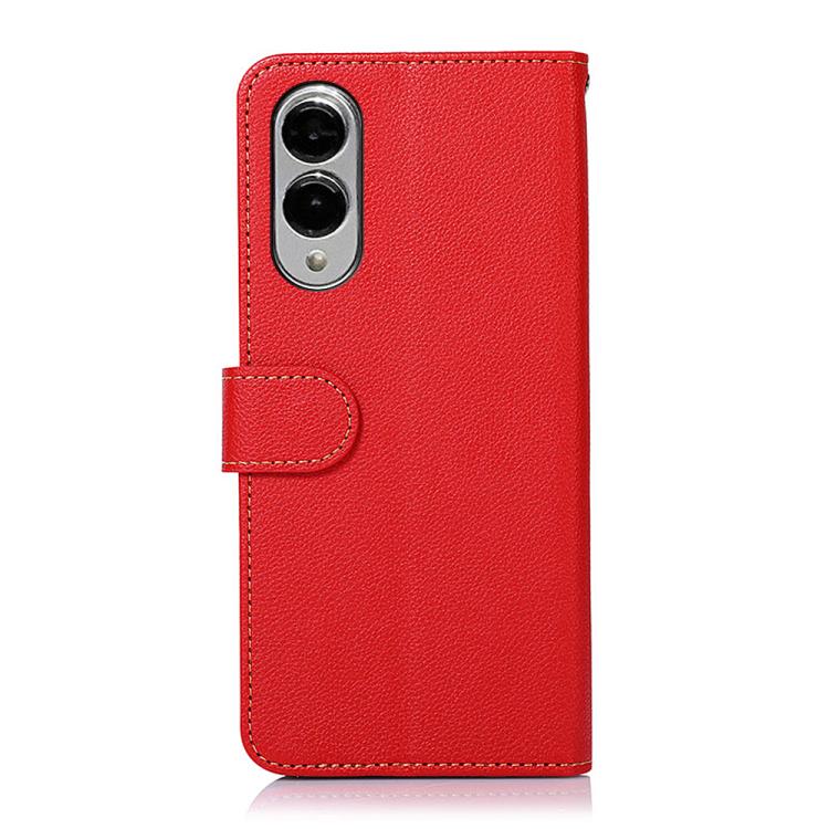 For Samsung Galaxy S25 Edge 5G KHAZNEH Litchi Texture Leather RFID Phone Case
