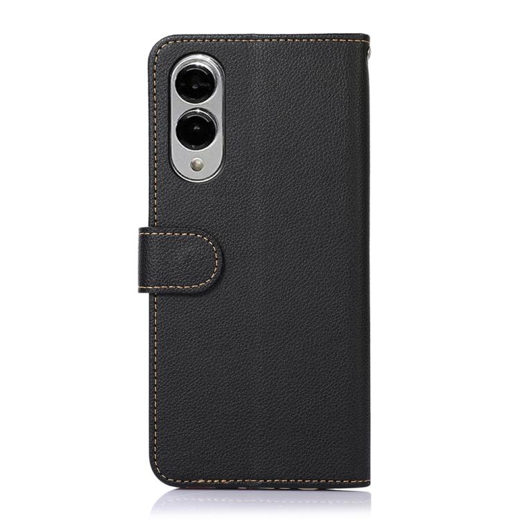 For Samsung Galaxy S25 Edge 5G KHAZNEH Litchi Texture Leather RFID Phone Case