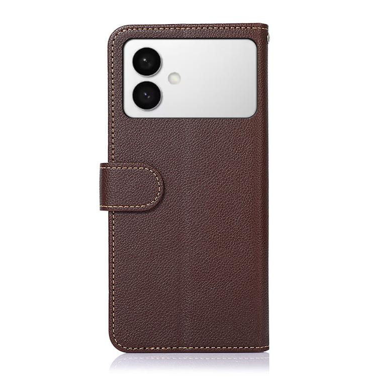 For Samsung Galaxy S26 Edge 5G KHAZNEH Litchi Texture Leather RFID Phone Case