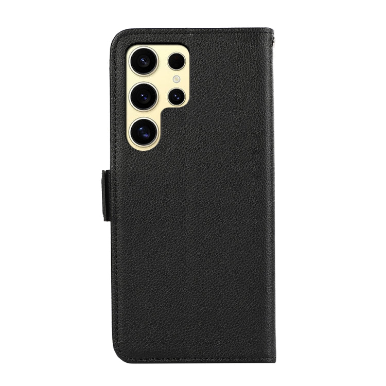 For Samsung Galaxy S25 Ultra ABEEL Side-Magnetic Litchi Pattern Leather RFID Phone Case