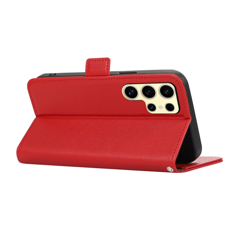 For Samsung Galaxy S25 Ultra ABEEL Side-Magnetic Litchi Pattern Leather RFID Phone Case