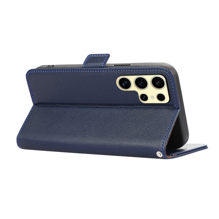 For Samsung Galaxy S25 Ultra ABEEL Side-Magnetic Litchi Pattern Leather RFID Phone Case