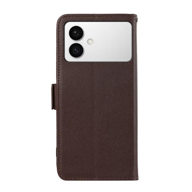 For Samsung Galaxy S26 Edge 5G ABEEL Side-Magnetic Litchi Pattern Leather RFID Phone Case